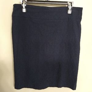 Navy pencil skirt